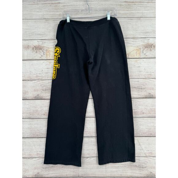 NFL Team Apparel Pittsburgh Steelers Sweatpants Womens Medium Black Yellow - Picture 2 of 12
